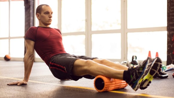 Foam Rolling Calves