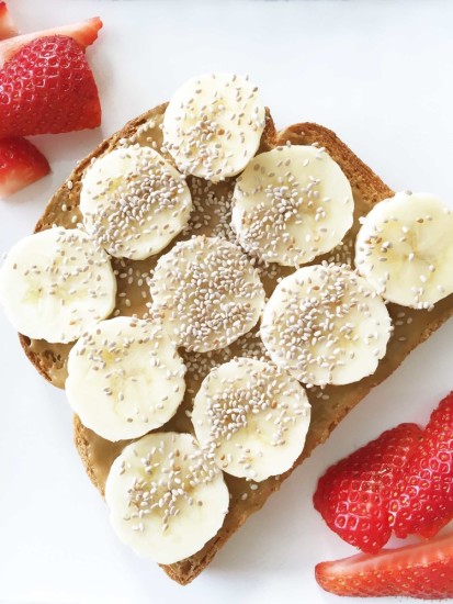 Nut butter banana chia Toast