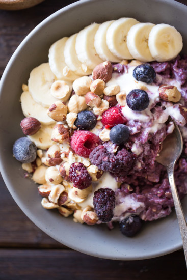 Triple Berry Oatmeal Breakfast Bowl 3