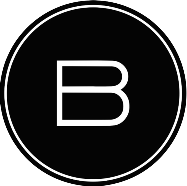 Dingley Village Group Coach/Personal Trainer logo: Stylized white letter 'B' inside a black circle. Fitness and wellness symbol.