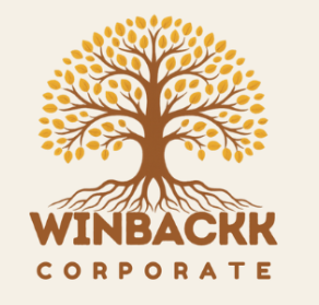 Winbackk Corporate logo. Tree image with golden leaves represents growth, ideal for Pilates and Yoga Instructors in Perth.